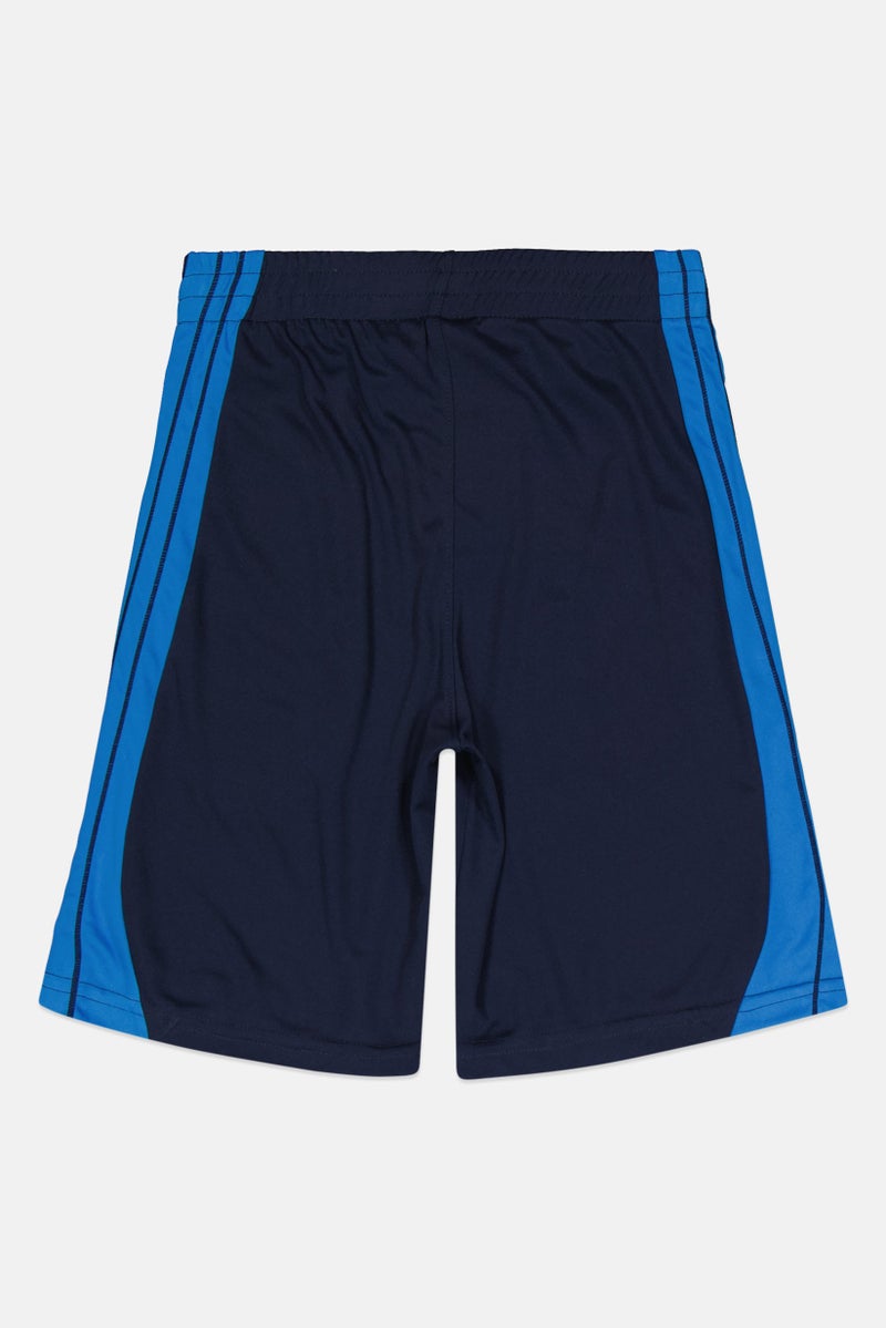 PUMA شورت رياضي للأطفال الأولاد بخطوط، أزرق داكن - Image 3